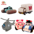 Camion de pompier drôle personnalisé / ambulance / voiture de course / hélicoptère / autobus scolaire / réservoir / avion / DumpTruck peluche peluche